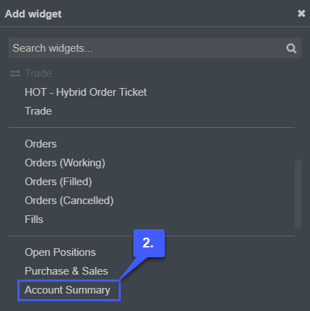 CQG Desktop Account Balance 3