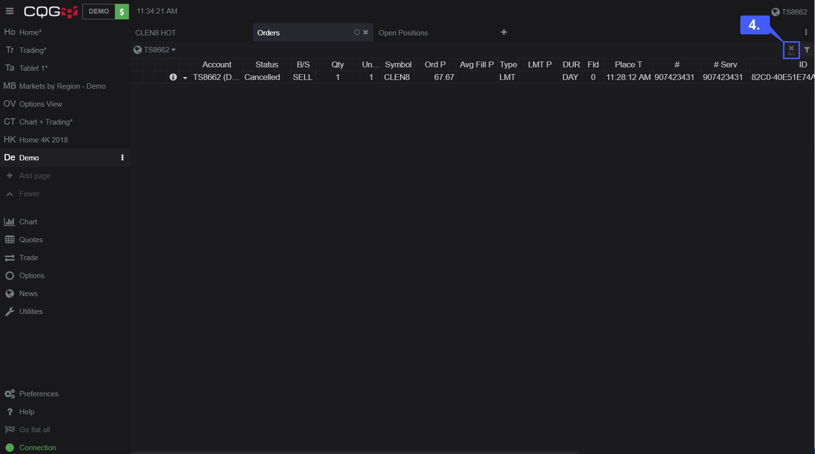 CQG Desktop Positions 4