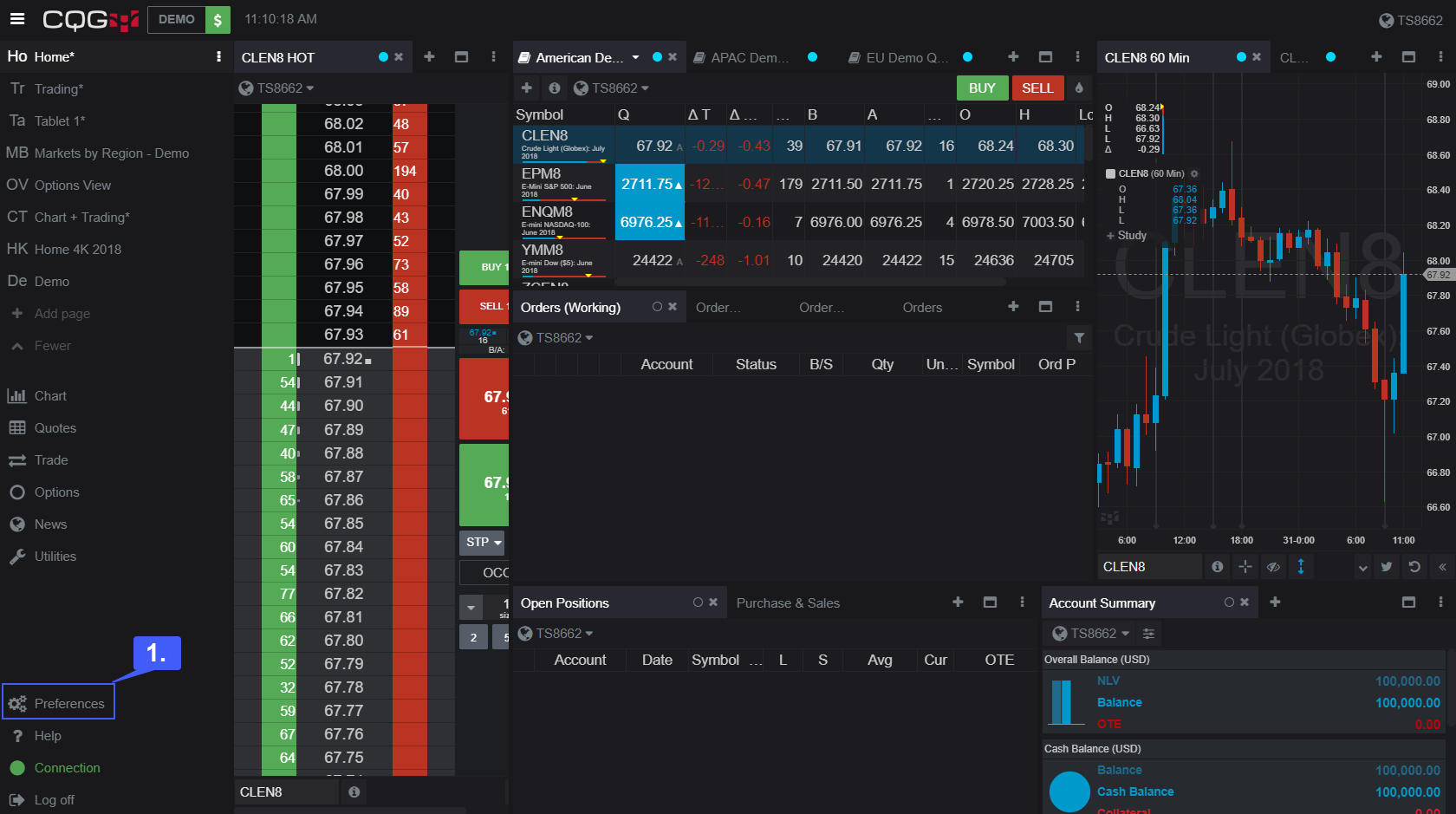 CQG Desktop Price Movement Colors 1-1