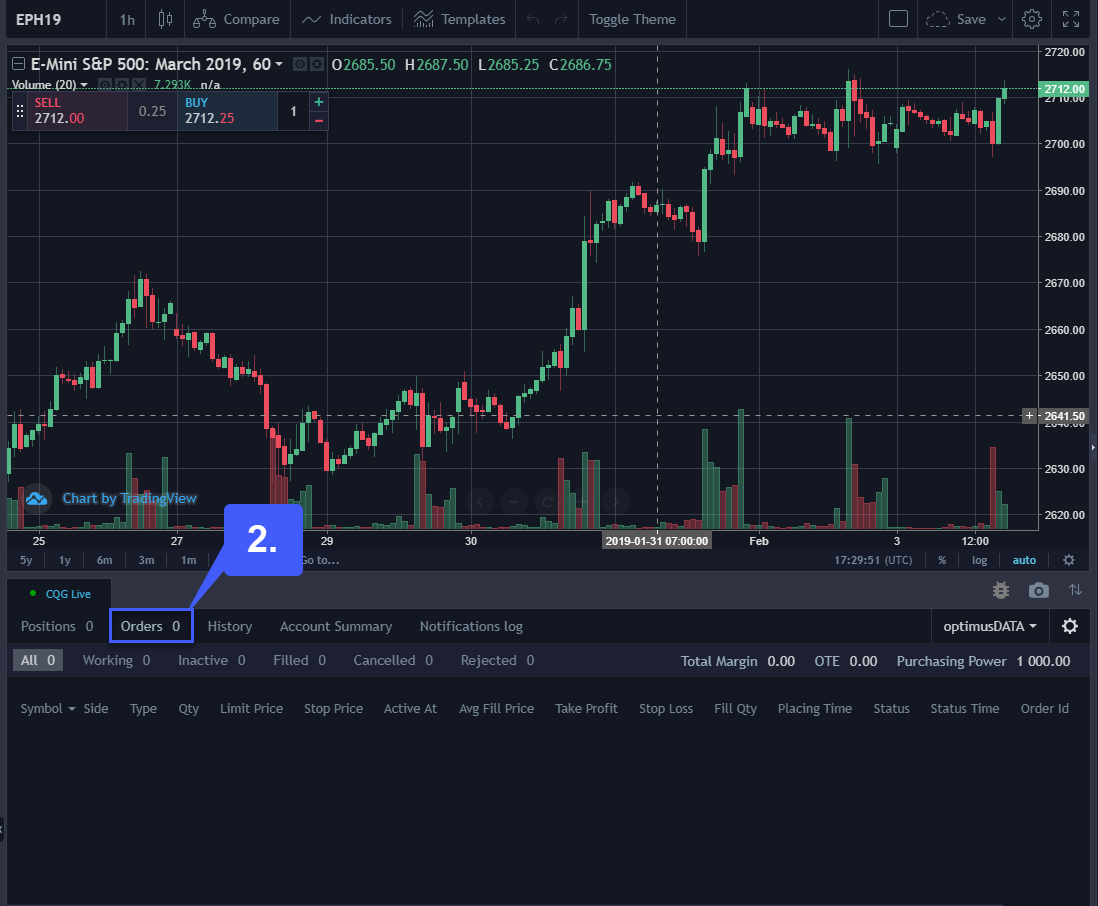 TradingView Trade Activity 2